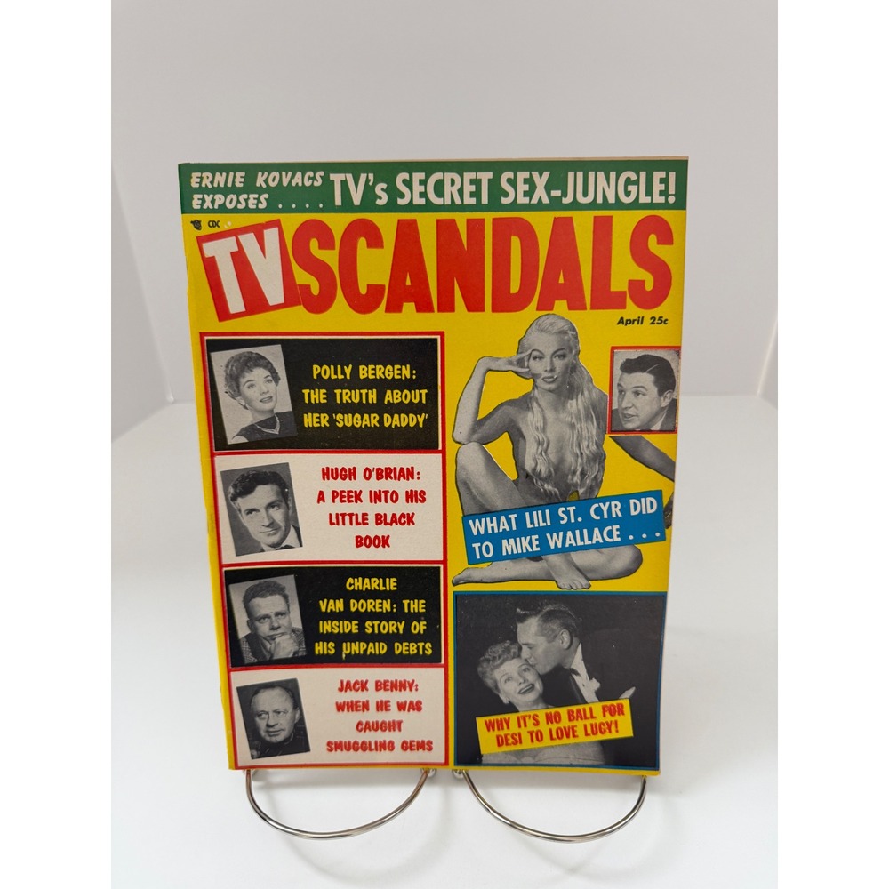 TV Scandals Magazine April 1958 Lili St Cyr Lucille Ball Jack Benny Vintage